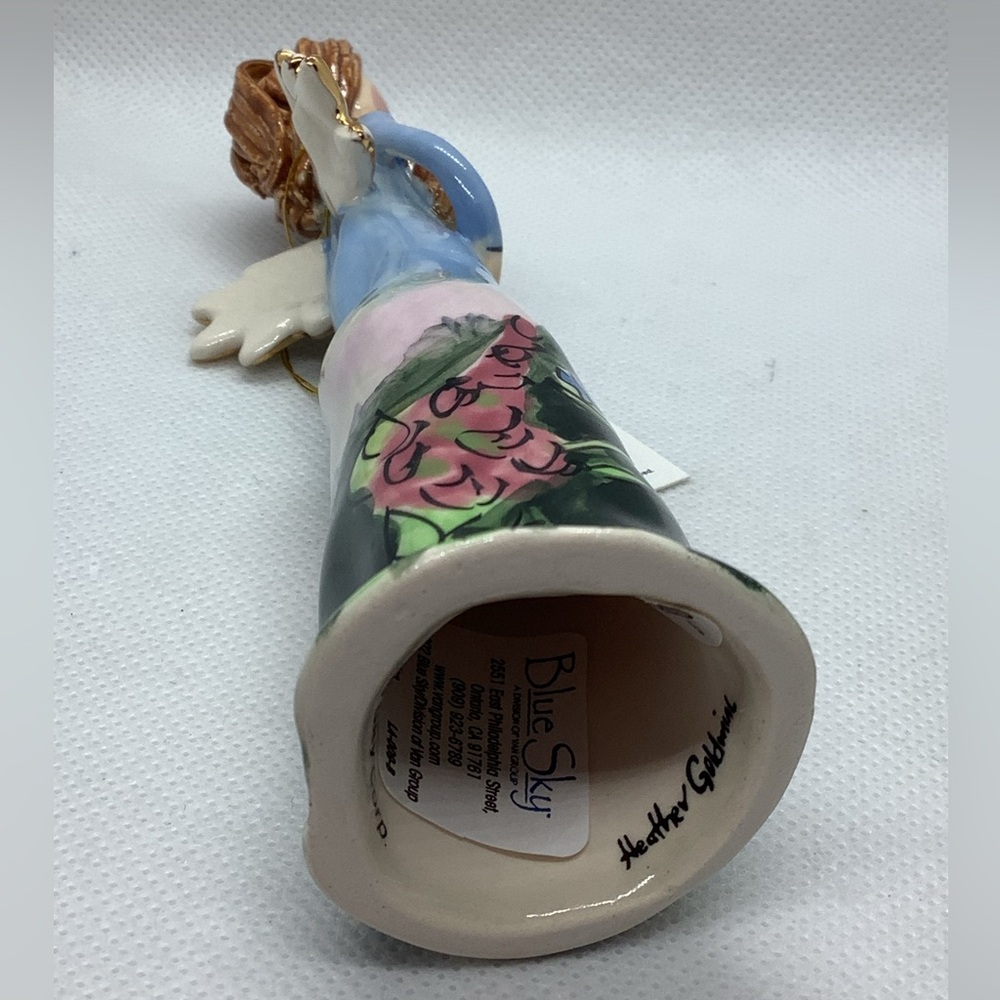 Blue Sky Clay Works Heather Goldminc Praying Angel Hand Painted Ceramic 2002 NIB - Picture 7 of 10
